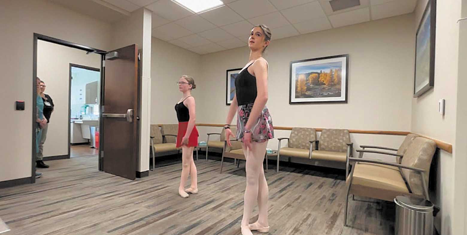 ballet dancers in TFH clinic waiting room