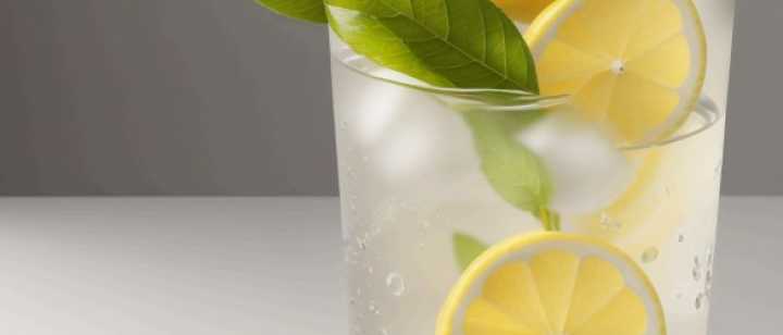 glass of water with lemon slices