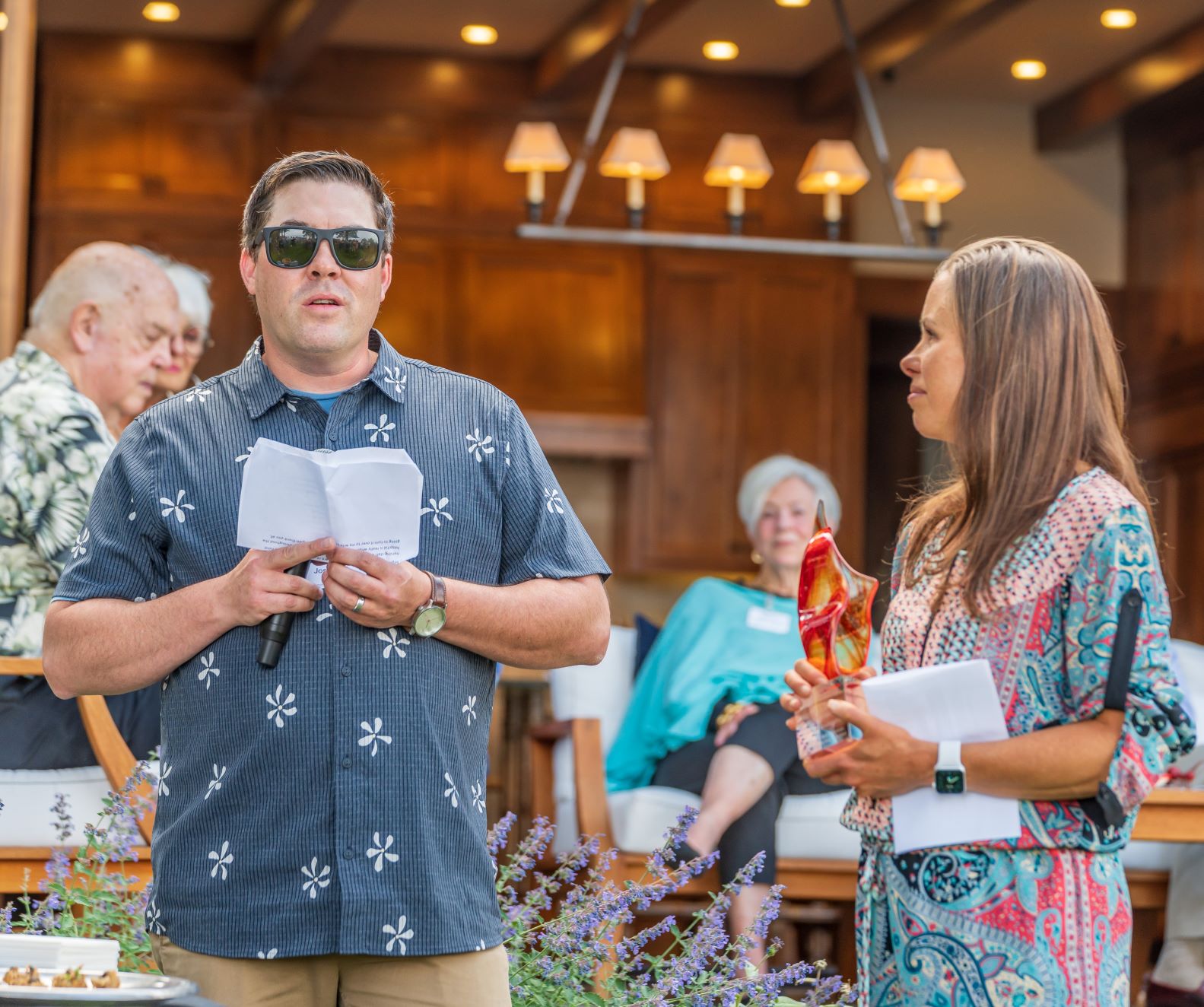 Josh and Lindsay Hal accepting Spirit of Giving Award