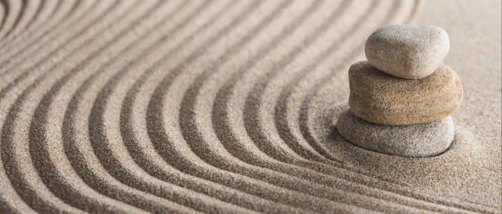 stack of stones in sand