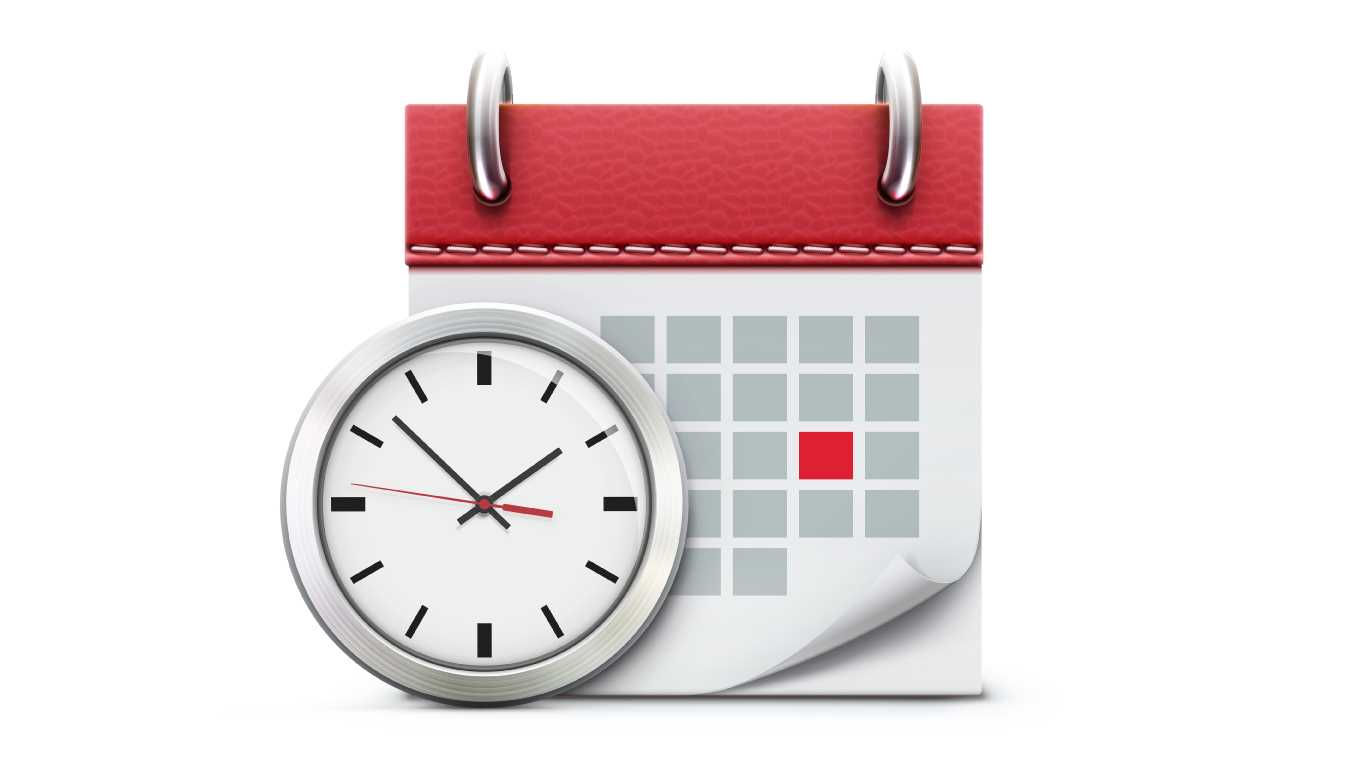 clock and calendar graphic