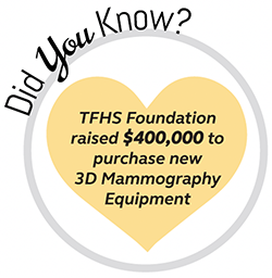 TFHS foundation raised money to purchase new 3d mammography equipment