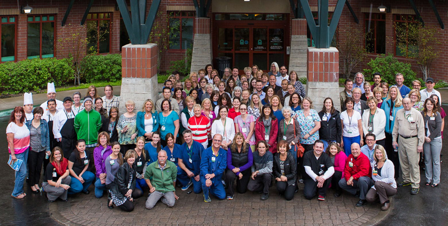 tahoe forest hospital staff in front of hospital