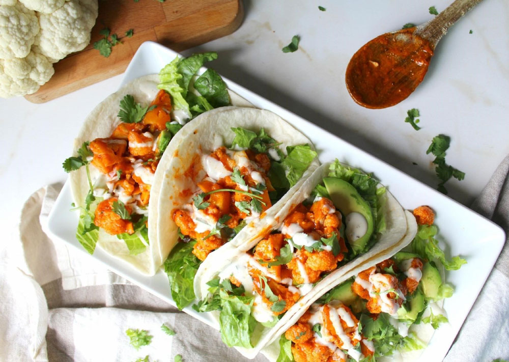 Buffalo Cauliflower Tacos