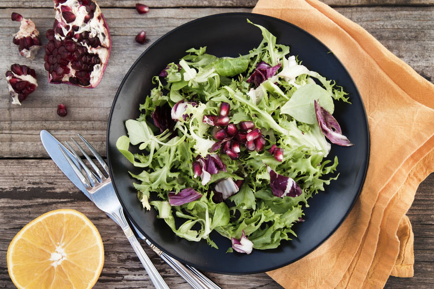 Colorful Citrus Winter Salad on a plate