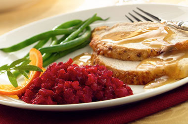 plate with turkey