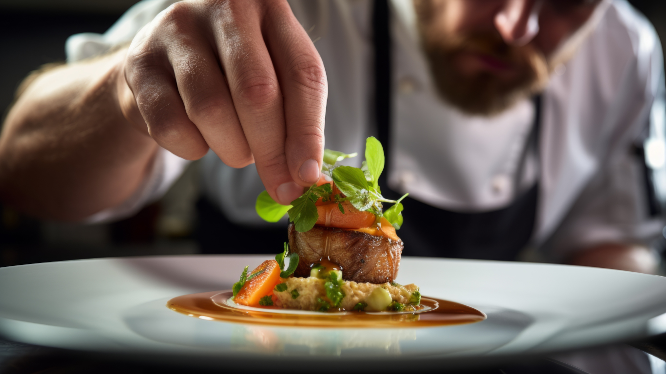 chef plating dish