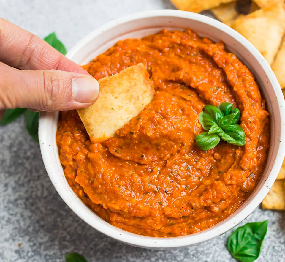 Roasted Red Pepper and White Bean Dip