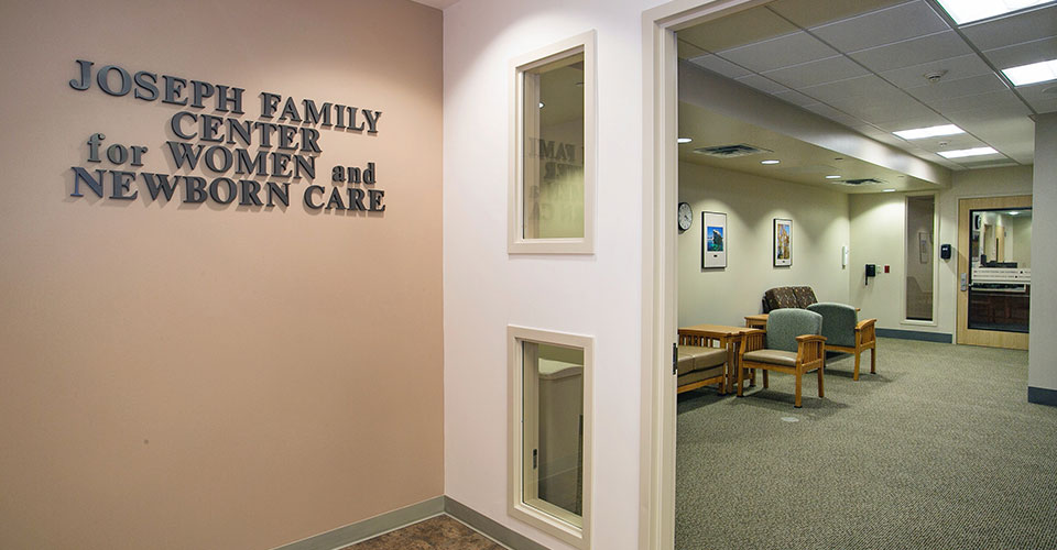 Entrance to the Joseph Family Center for Women and Newborn Care